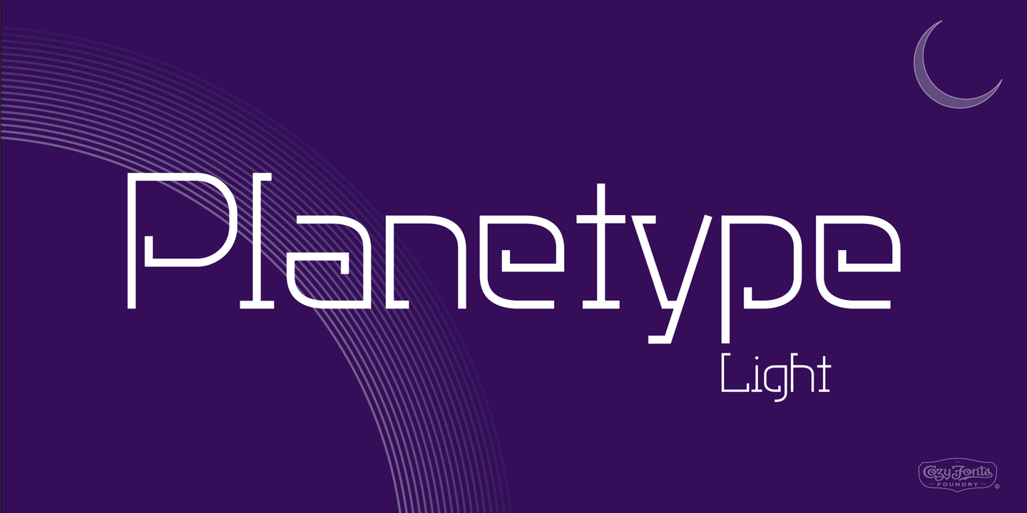 Пример шрифта Planetype #8